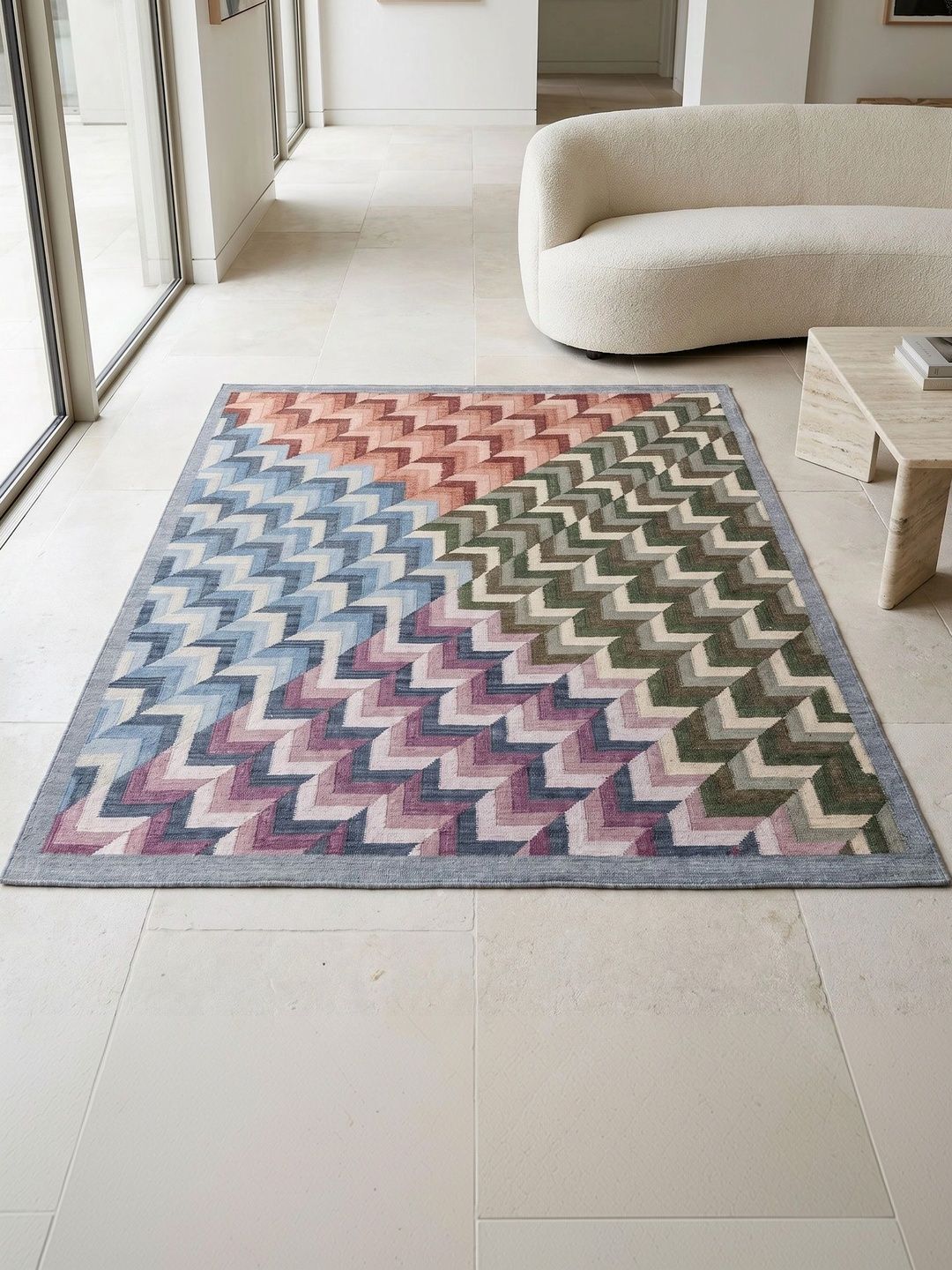 Jaipur Rugs Blue Geometric Woollen Carpet-picture-55