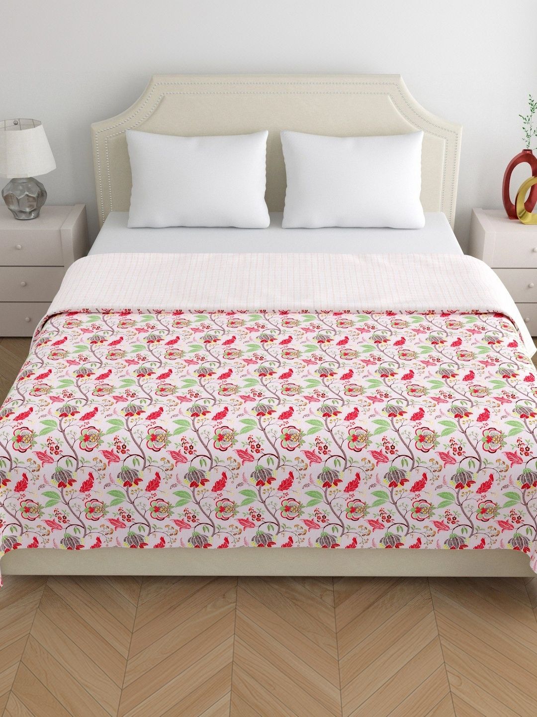 Home Ecstasy Pink Floral AC Room 210 GSM Dohar-image-6