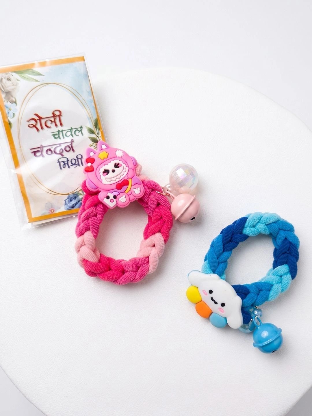 NVR Set Of 2 Adjustable Rakhis With Greeting Cards-picture-28