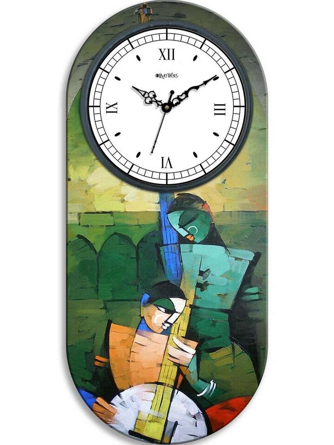 OLIVE TREE Multicoloured Printed Wall Clock-picture-10