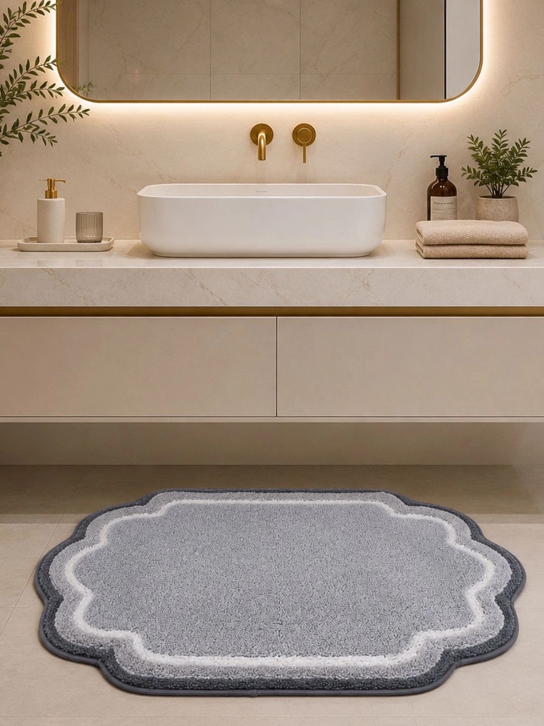 OBSESSIONS Grey Anti-Skid & Ultra Absorbent Bath Rugs-picture-43