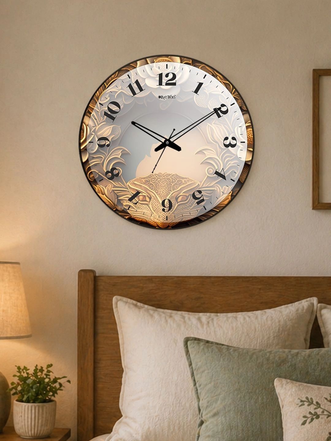 OLIVE TREE Multicoloured Printed Wall Clock-picture-26