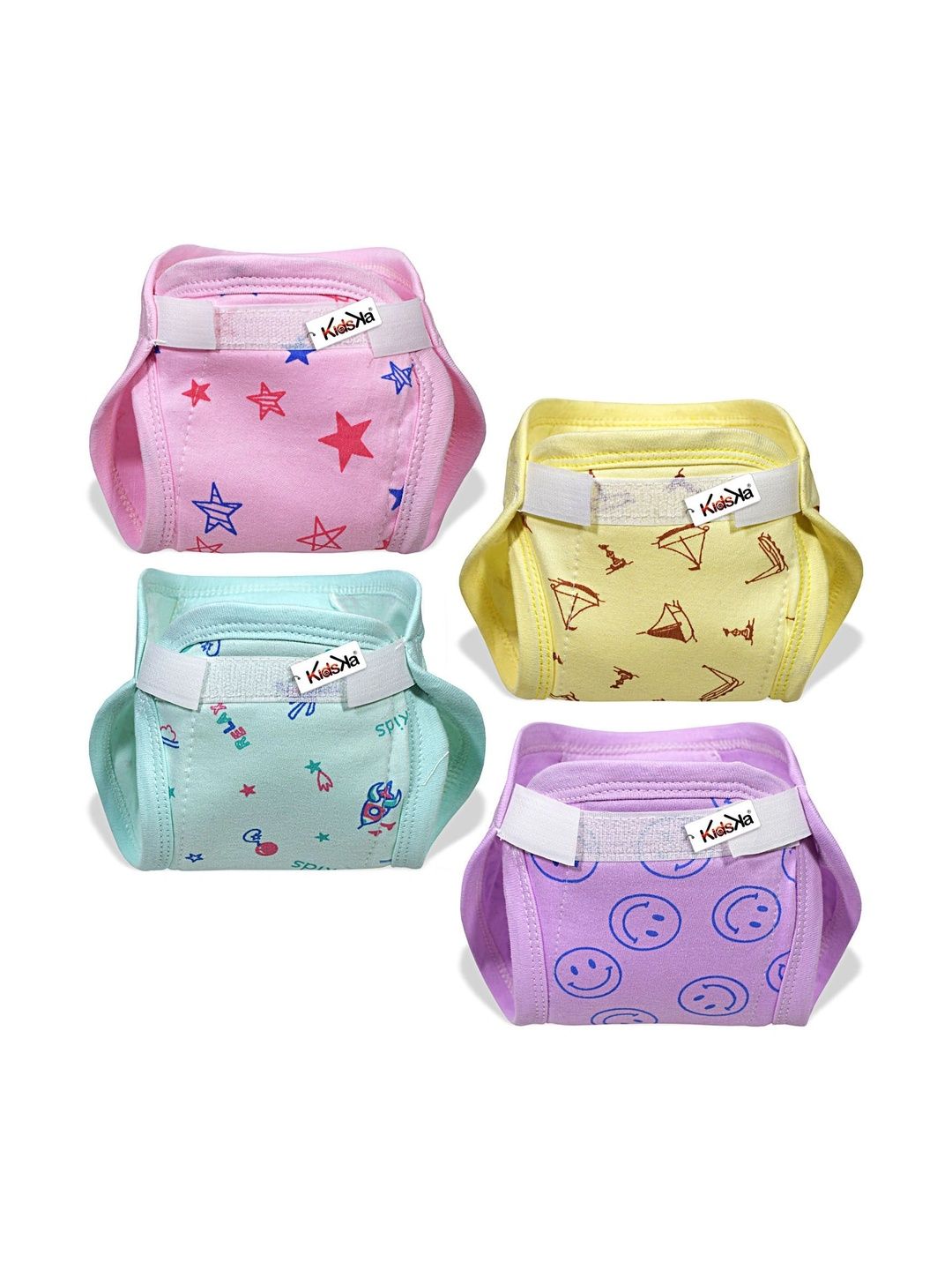 KIDSKA Set Of 4 Comfortable Nappies-picture-54