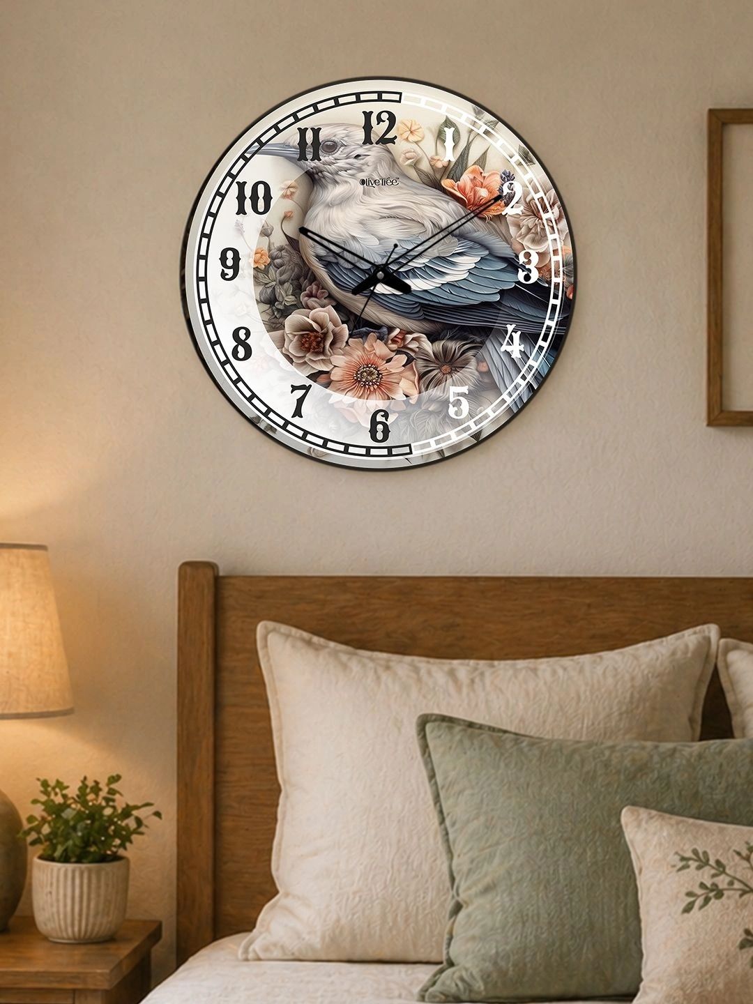 OLIVE TREE Multicoloured Printed Wall Clock-picture-36