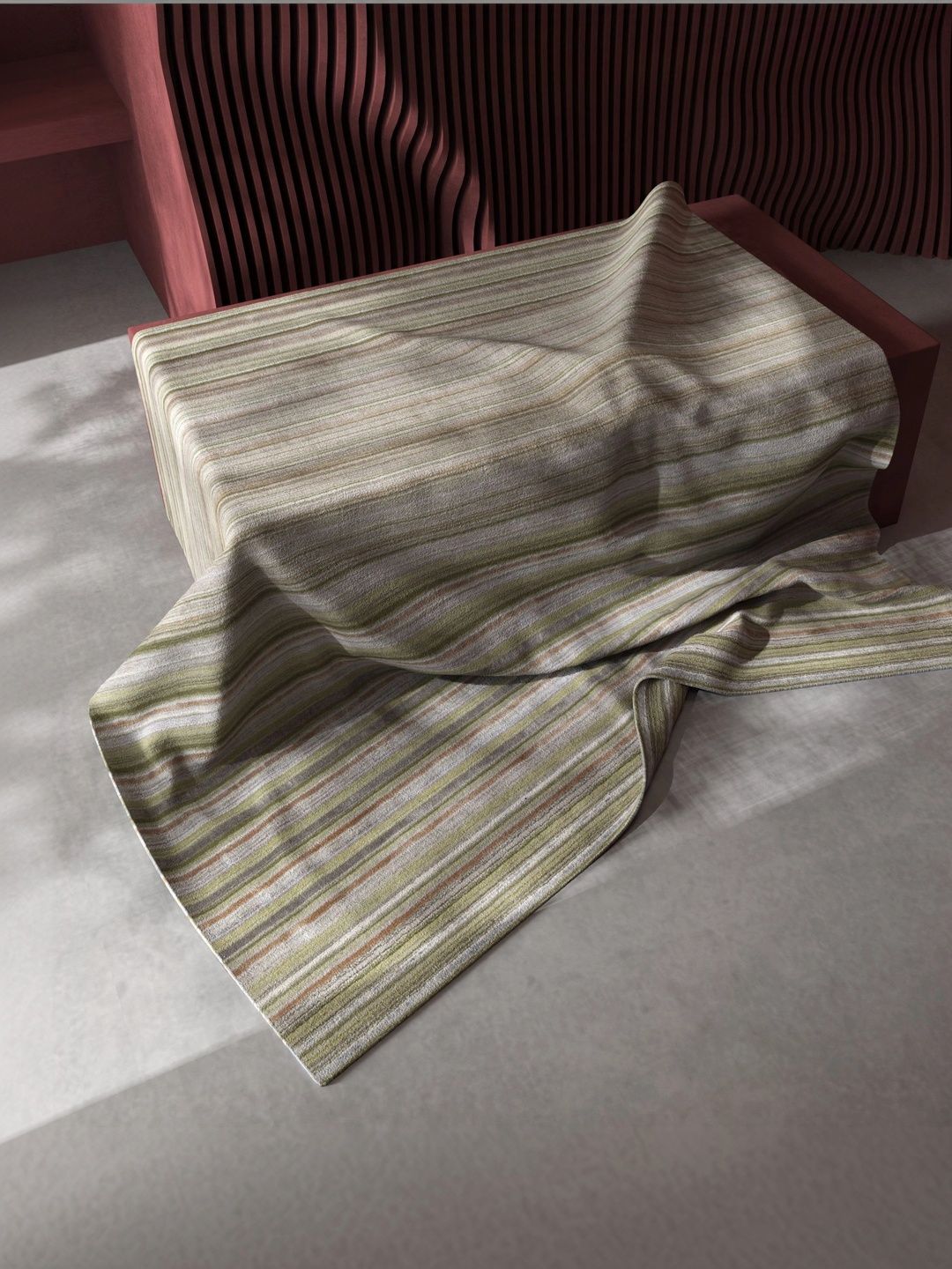 Jaipur Rugs Green Striped Woollen Carpet-image-42