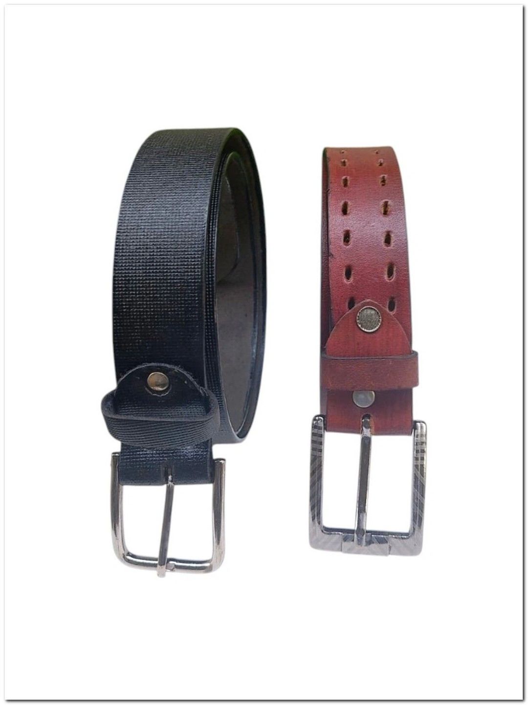 PERKED Men Printed Leather Belt-picture-42