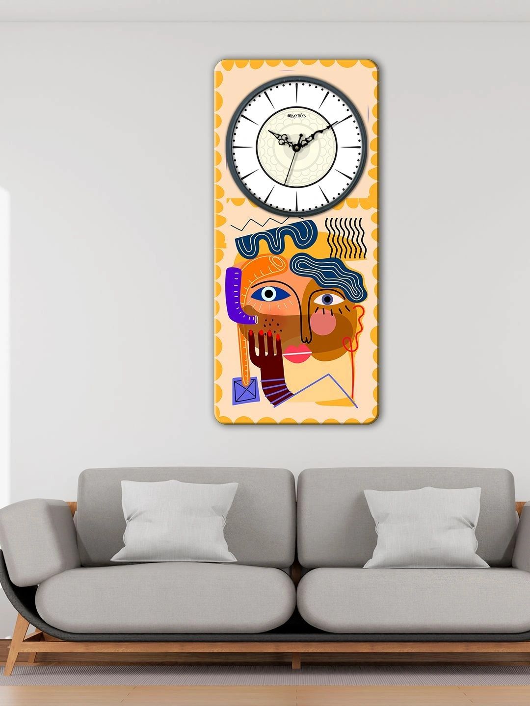 OLIVE TREE Multicoloured Printed Wall Clock-picture-42