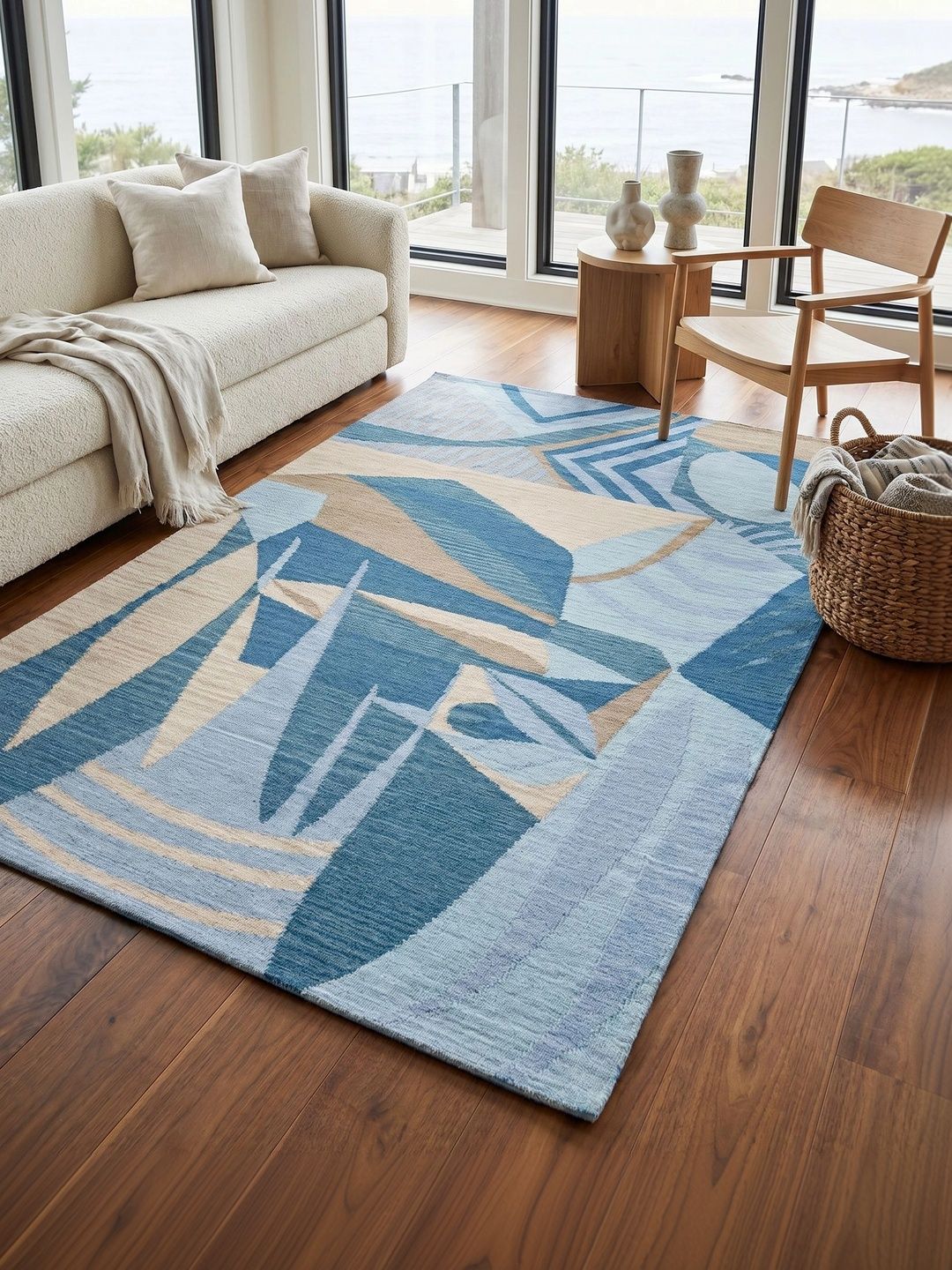 Jaipur Rugs Blue Abstract Woollen Carpet-image-16