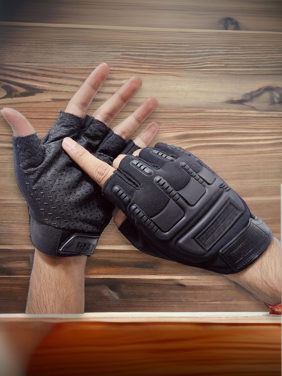 YEAHMOM Outdoor Freedom Tactical Half Finger Gloves With Knuckle Guard-picture-51