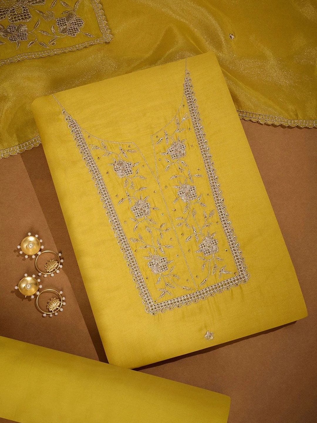 Taneira Embroidered Viscose Rayon Unstitched Dress Material-picture-16
