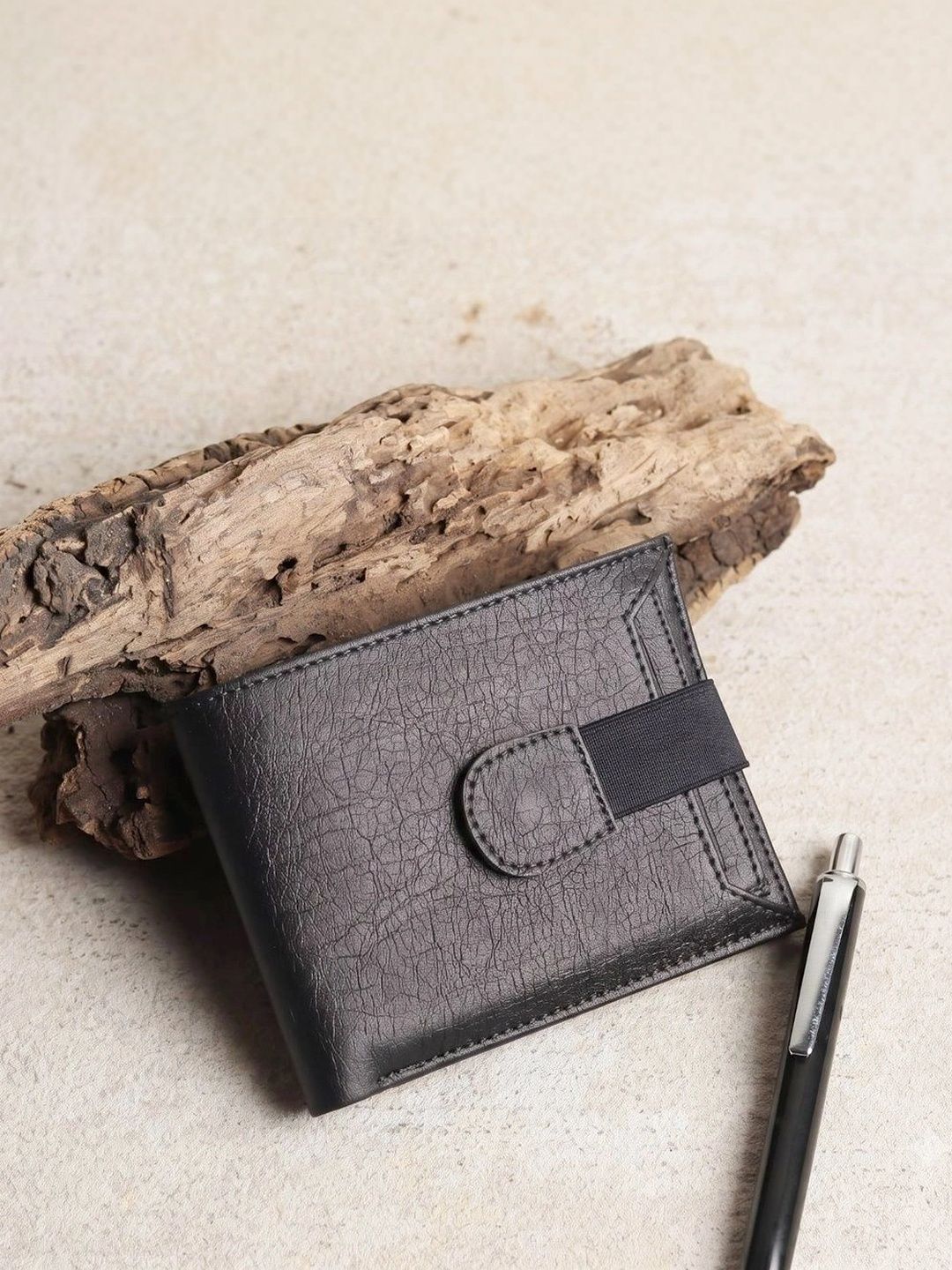 LAER Men Textured PU Two Fold Wallet-picture-42