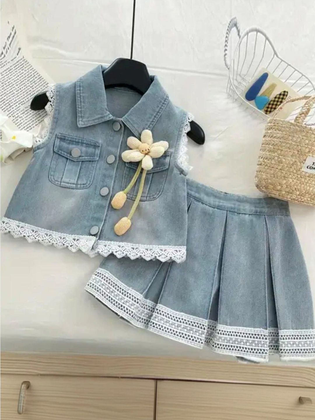 COMPLETE OUTFIT Girls Shirt with Skirt-picture-52