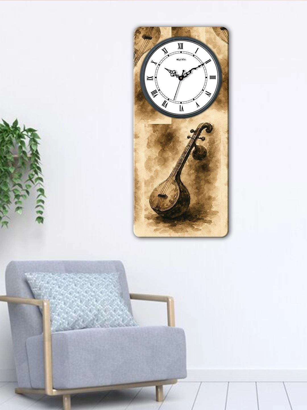 OLIVE TREE Multicoloured Printed Wall Clock-picture-44