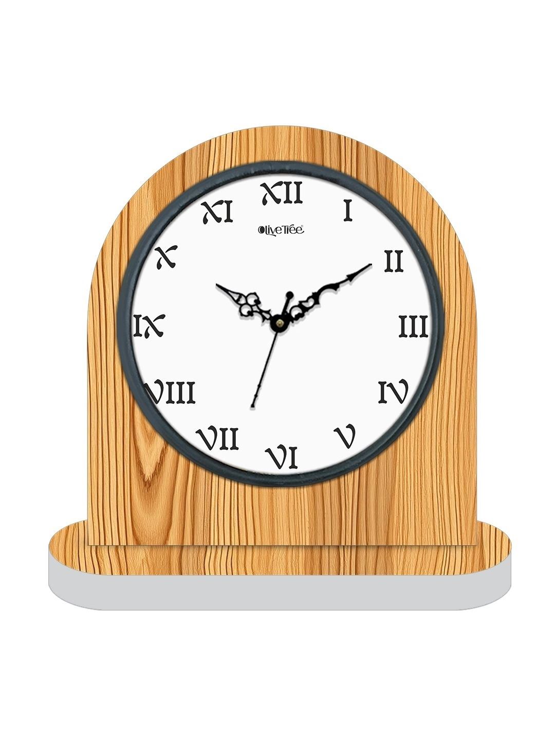 OLIVE TREE Multicoloured Textured Geometric Contemporary Table Clock-image-42