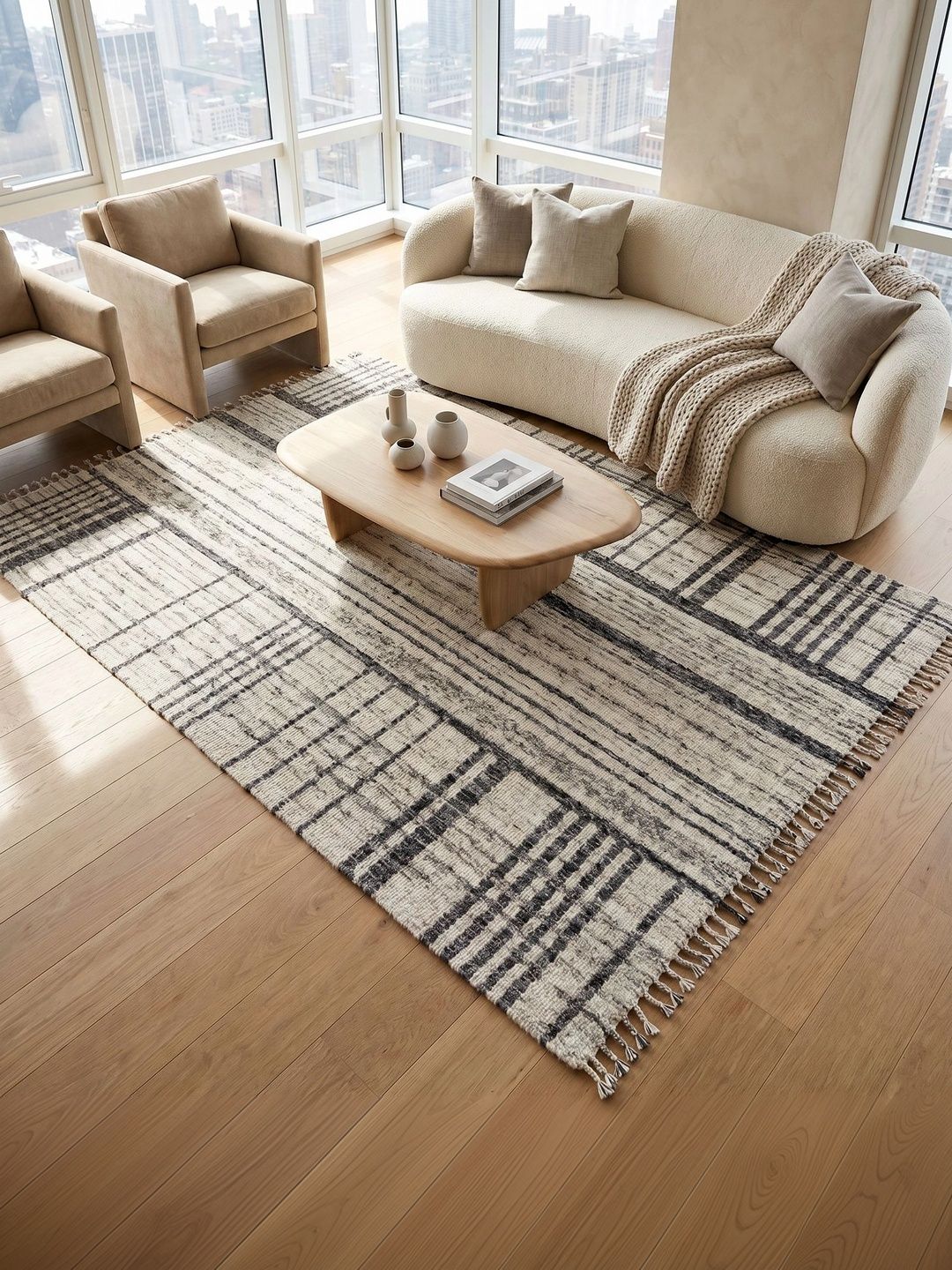 Jaipur Rugs White Geometric Woollen Carpet-picture-26