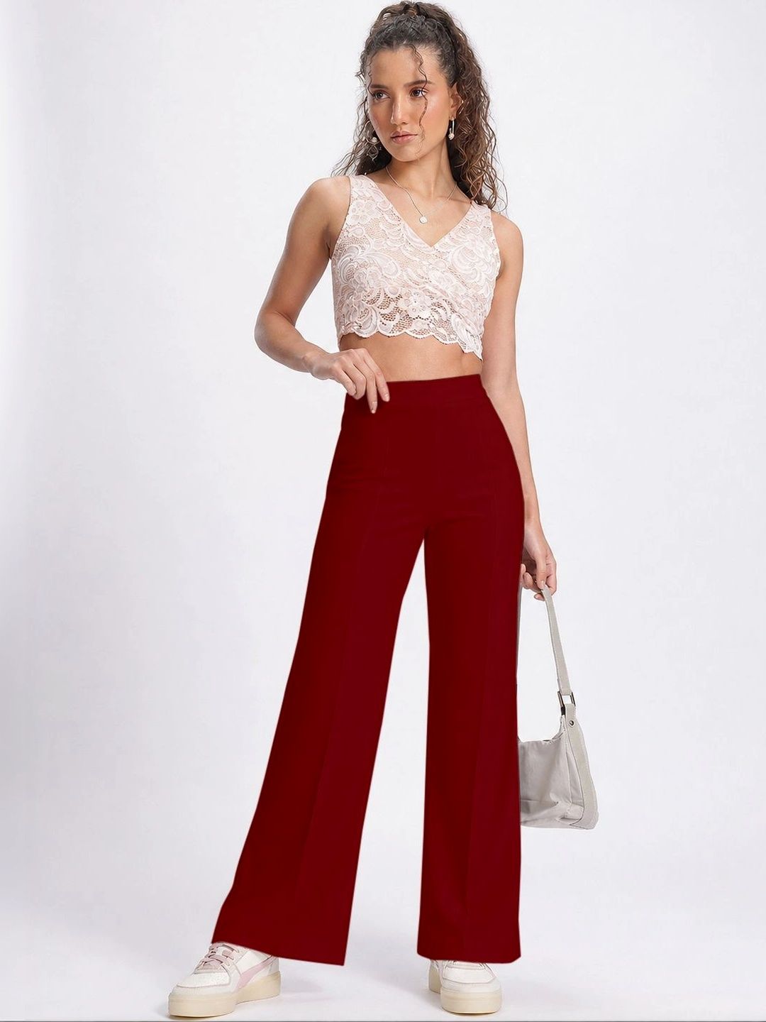 HERE&NOW Women Relaxed Easy Wash Trousers-picture-53