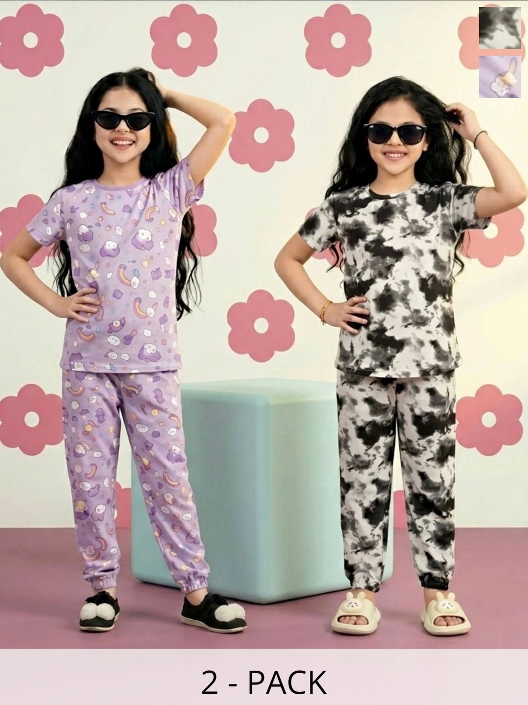 BAESD Girls Printed Short Sleeves Nightdress-picture-35