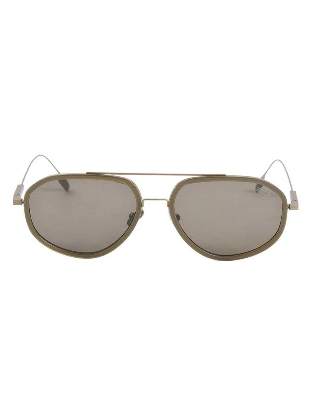 Zegna Men Grey Lens & Gold-Toned Aviator Sunglasses with-image-41