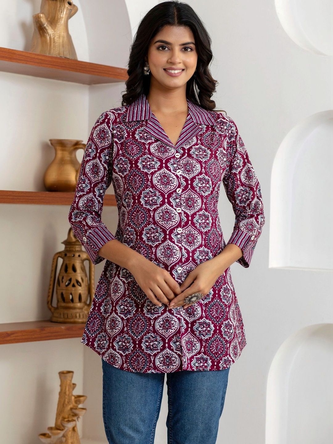 KRIFTEE Print Ethnic Cotton Top-picture-45
