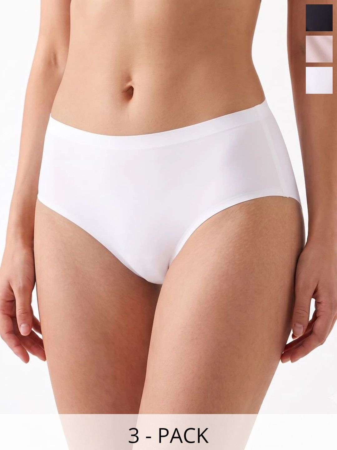 Fimalia Women Pack of 3 Seamless Assorted Basic Briefs-picture-20