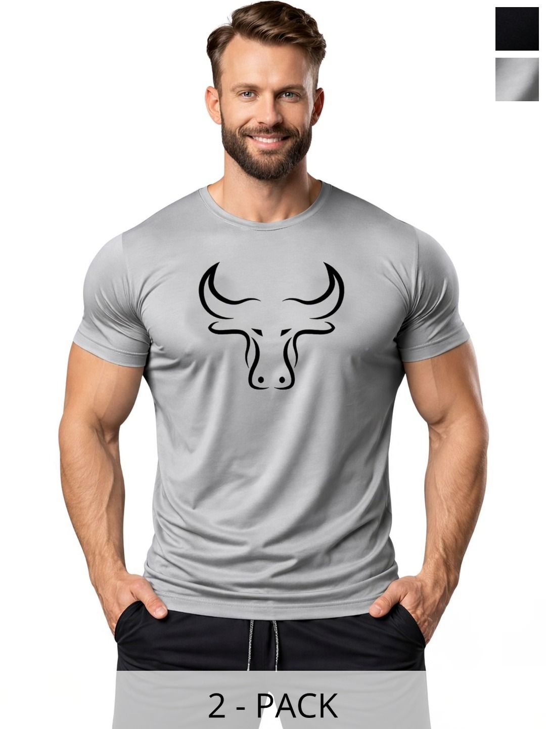 3Colors Men 2 Printed Moisture Wicking T-shirt-picture-16