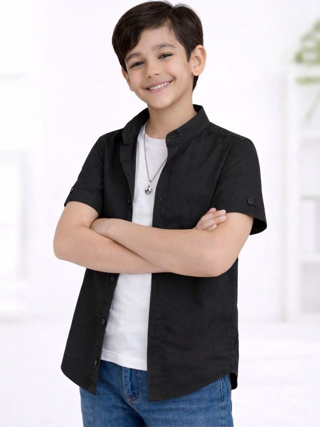 cassidon Unisex Kids Sheer Casual Shirt-picture-24