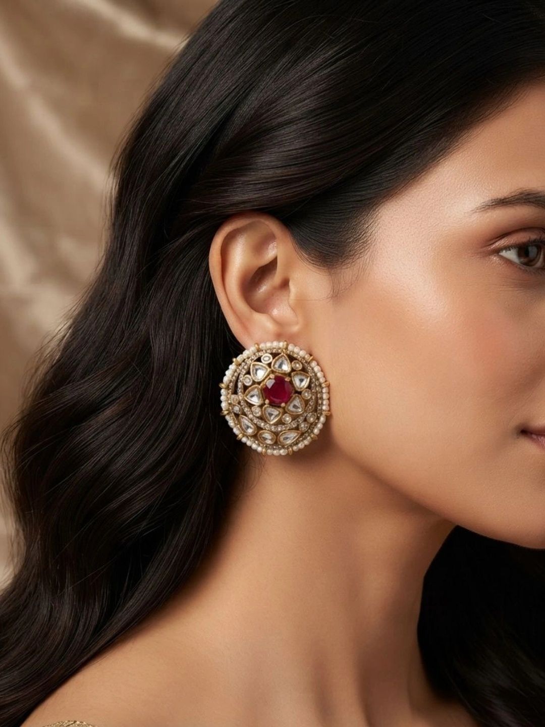 IKSAVA Circular Studs Earrings-picture-25