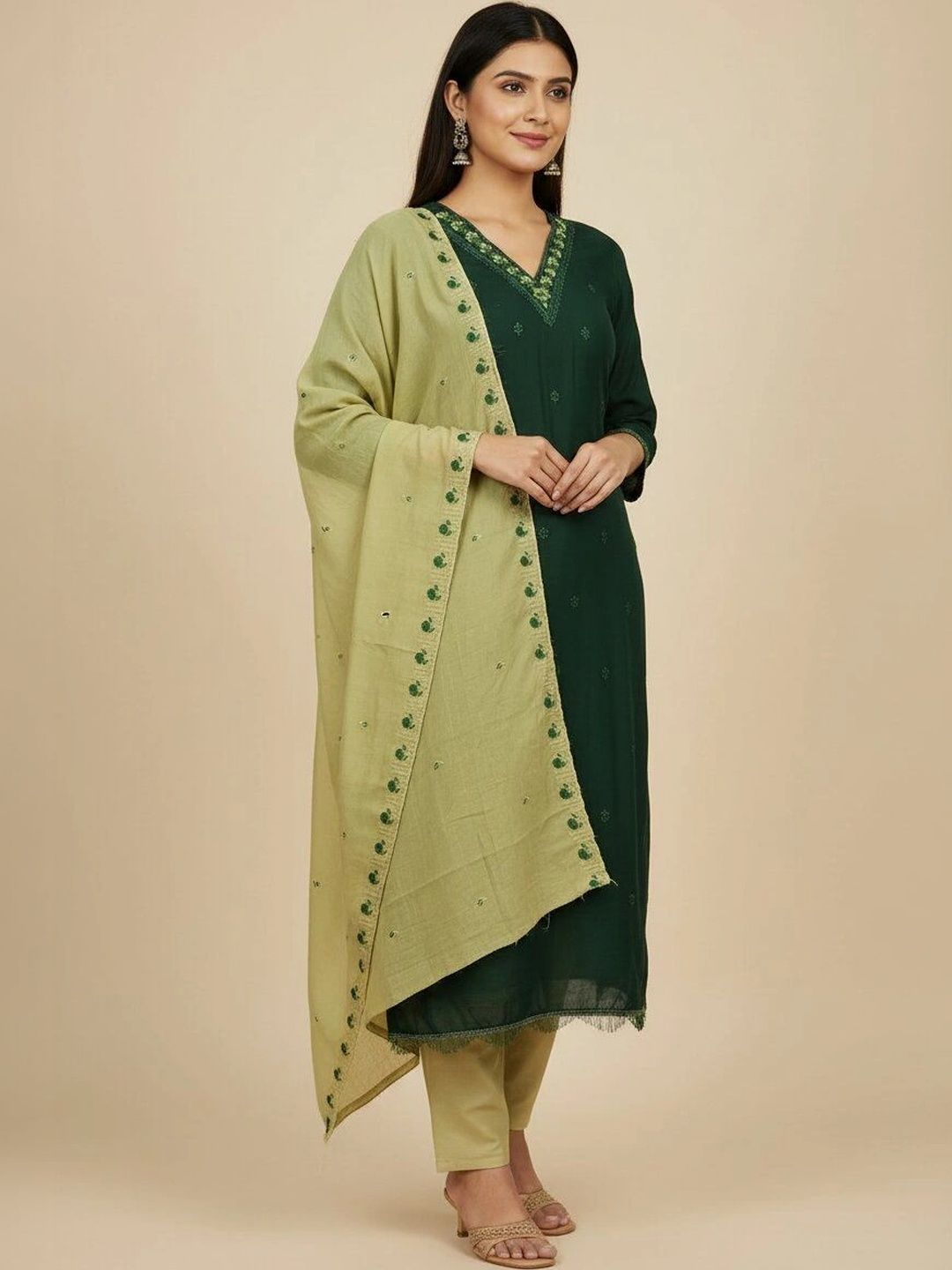 Haranozy Embroidered Pure Silk Semi-Stitched Dress Material-picture-52