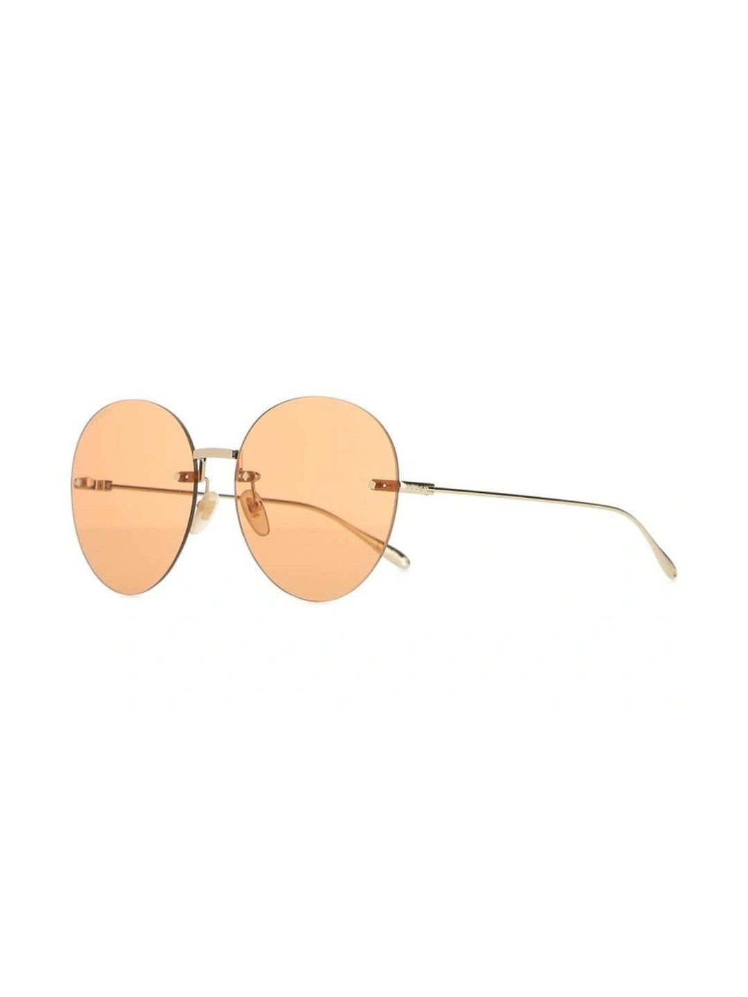 Gucci Women Orange Lens & Gold-Toned Round Sunglasses with-picture-21