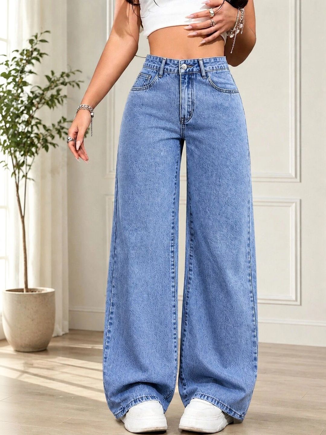 M MODDY Women Straight Fit High-Rise Stretchable Jeans-picture-37