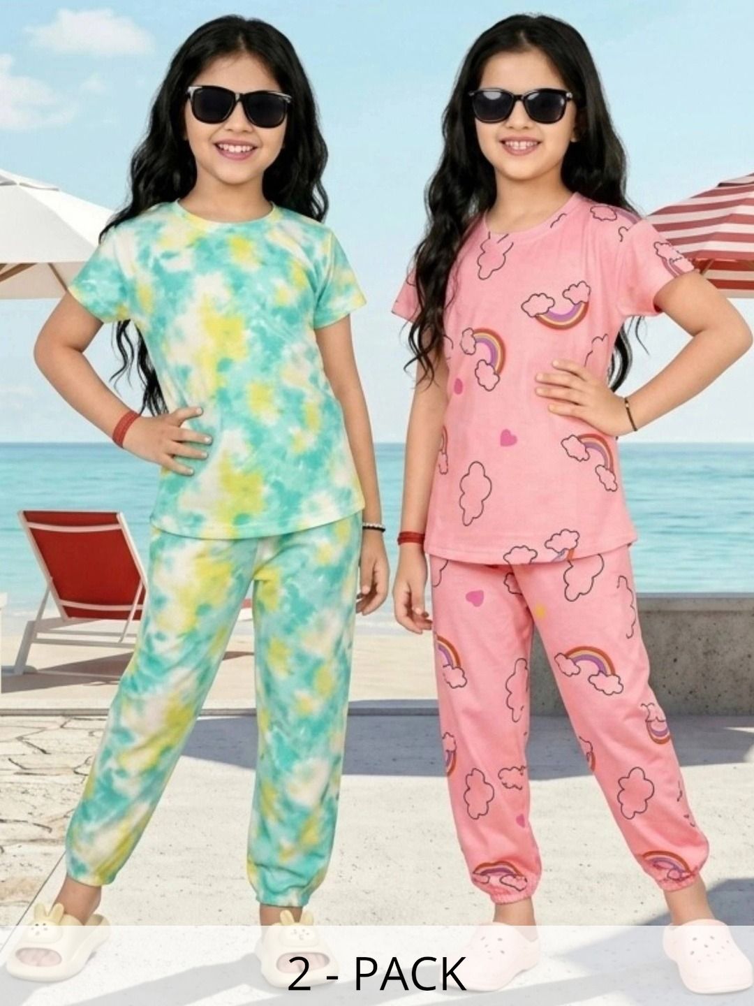 BAESD Girls Printed Short Sleeves Nightdress-picture-38