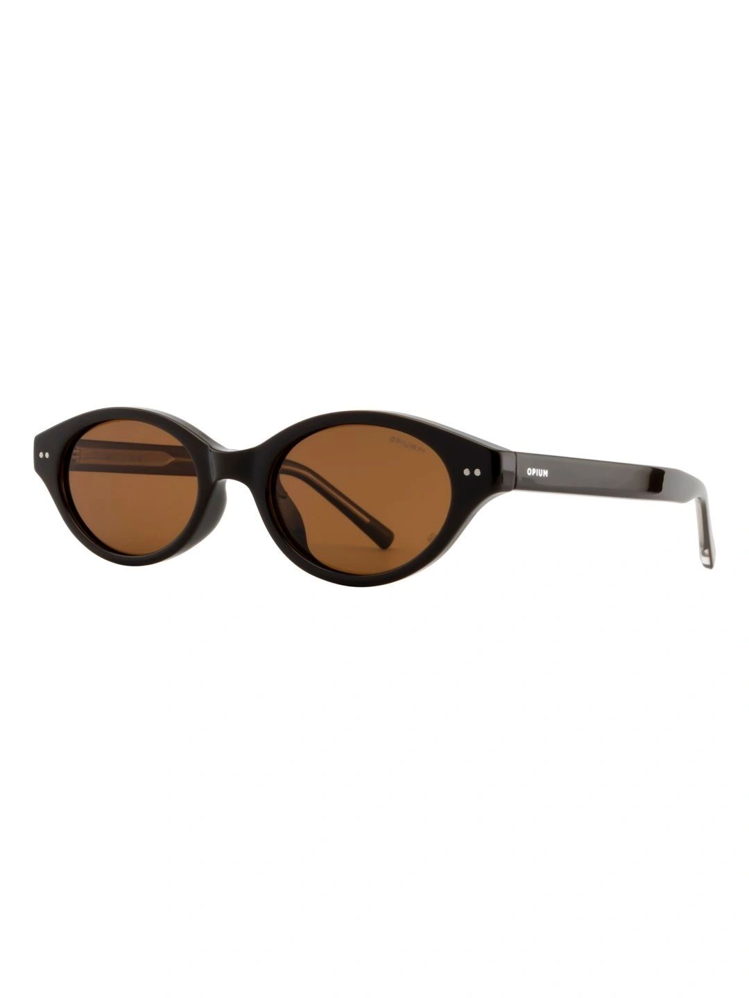 OPIUM Women Brown Lens & Black Oval Sunglasses with-image-36