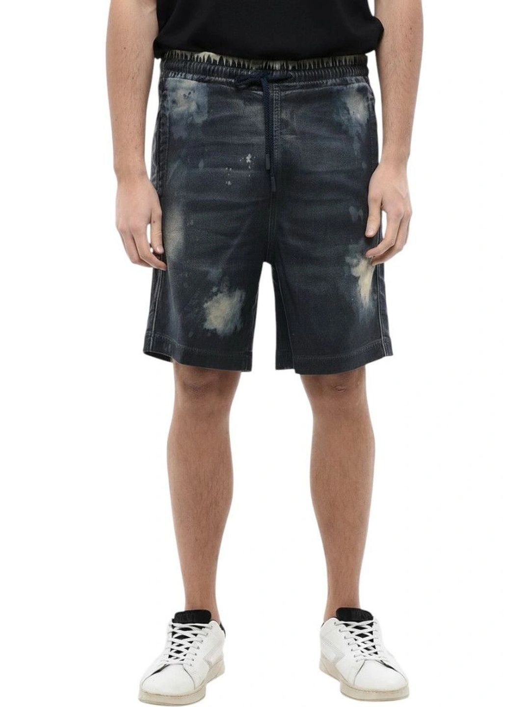 DIESEL Blue Printed Shorts-image-0