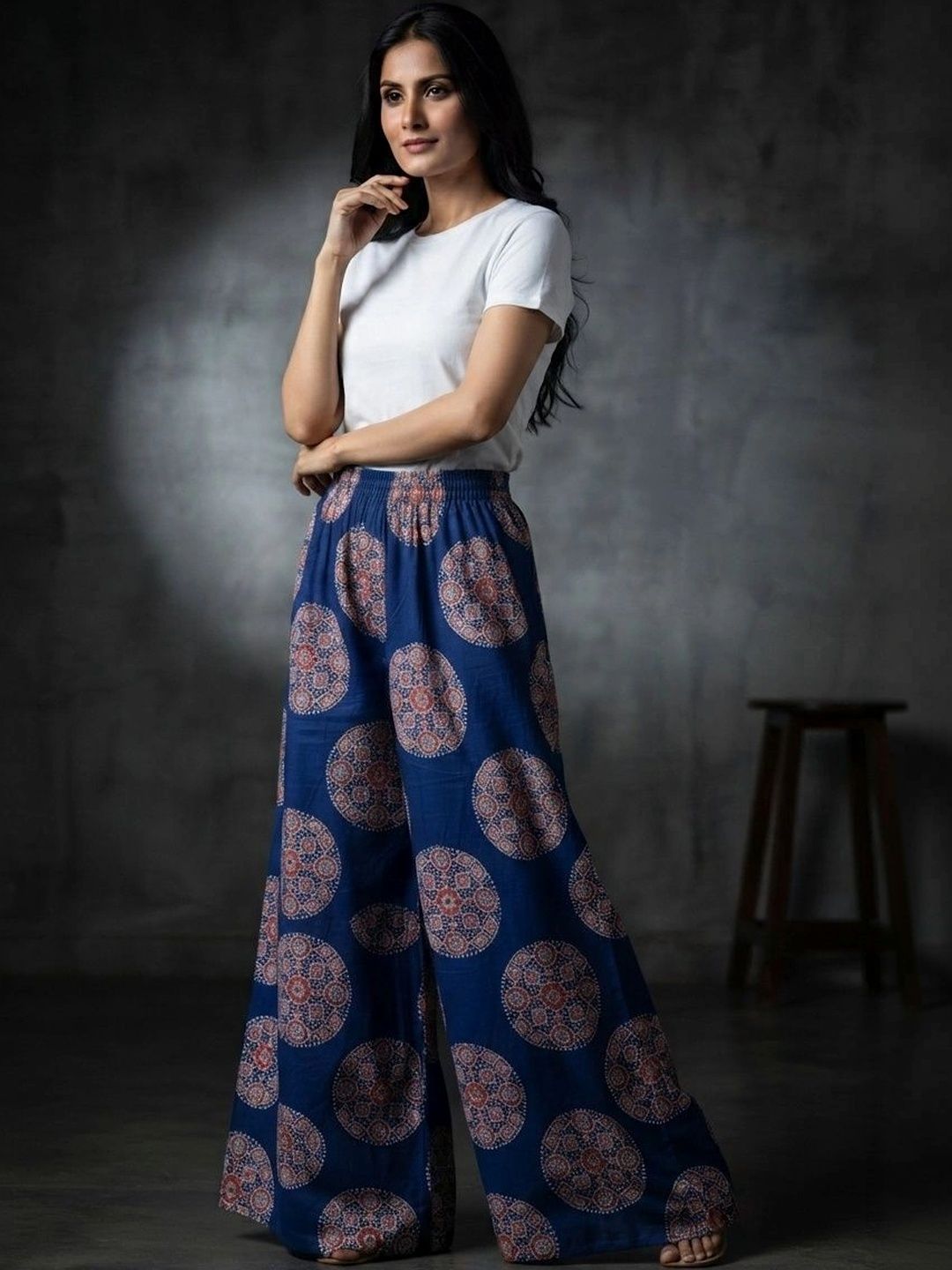 PRESHA Women Ethnic Motifs Printed Ethnic Palazzos-picture-16