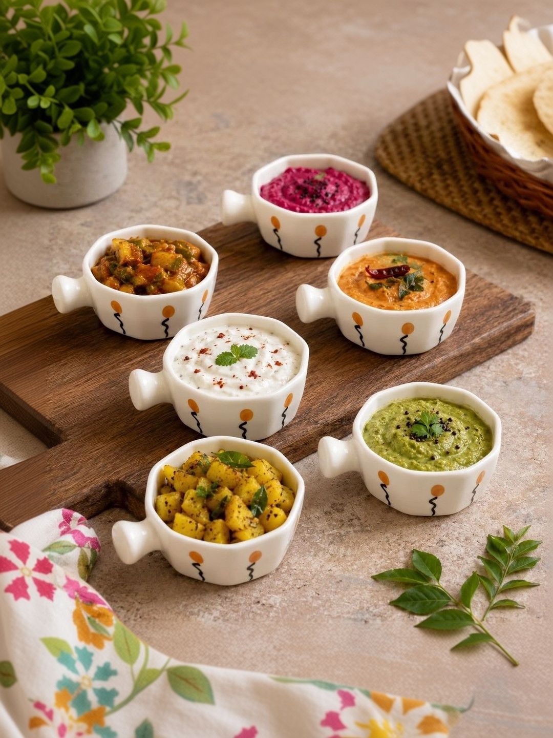 Lupaava Multicoloured 2026 6 Pieces Ceramic Dip Bowl-image-49