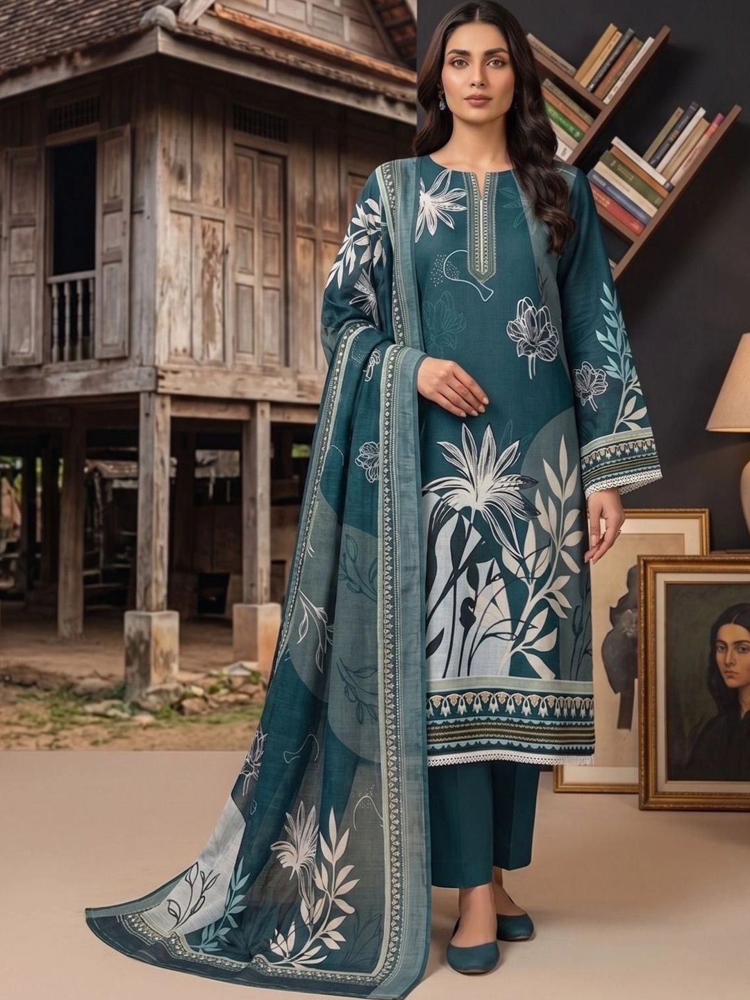 Maroosh Printed Unstitched Dress Material-picture-4