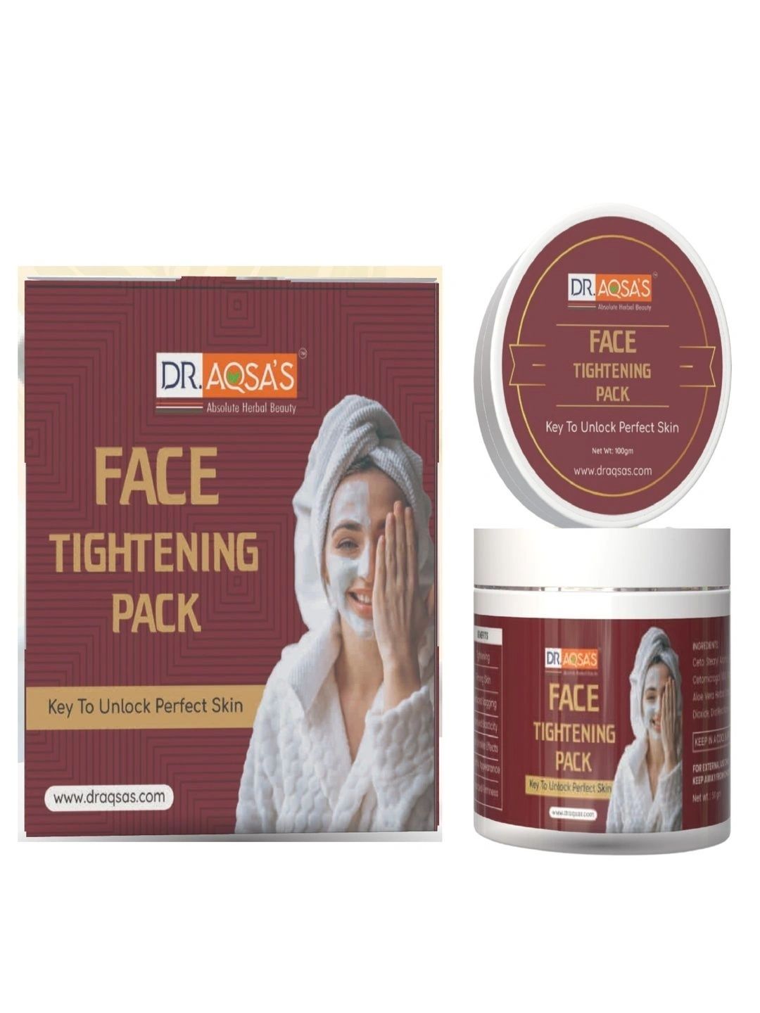 Dr.Aqsa Herbal Beauty Face Tightening Pack Vitamin E - 100 g-image-17