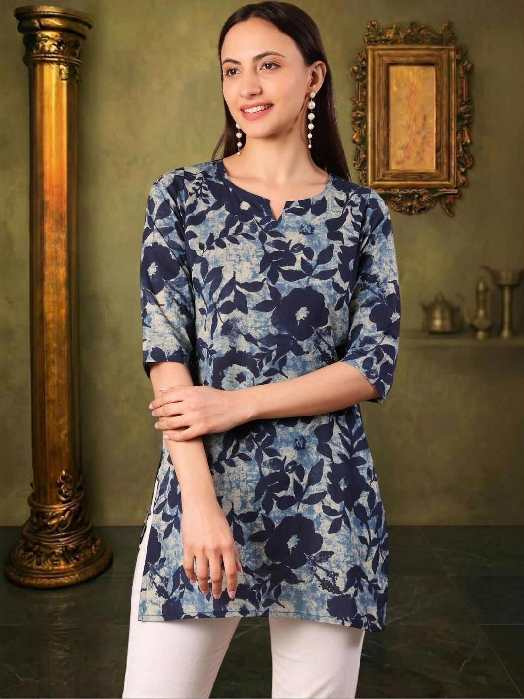 House of Sakhhi Floral Print Cotton Blend Top-picture-25