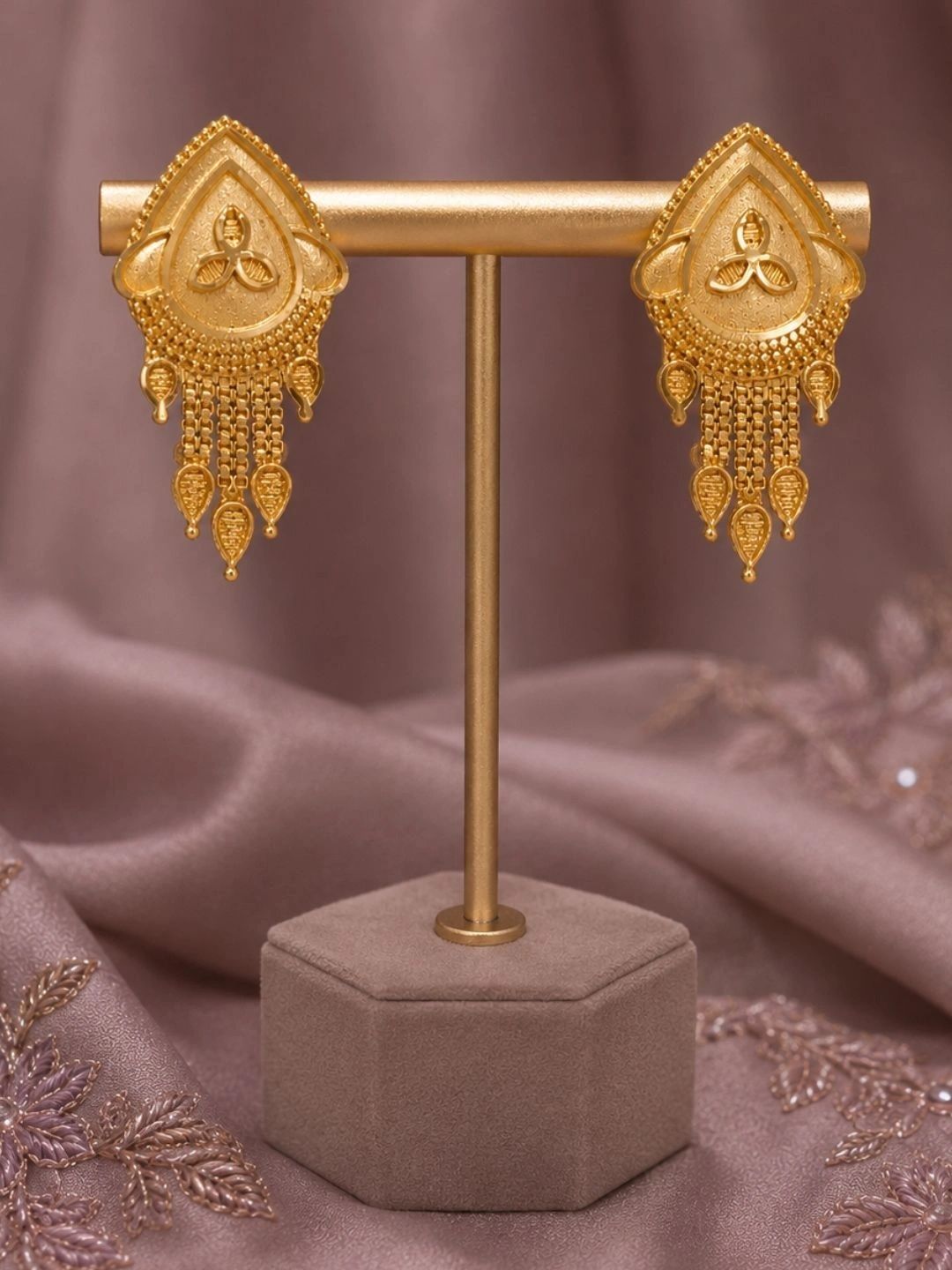 GOLD CASH Geometric Drop Earrings-picture-30