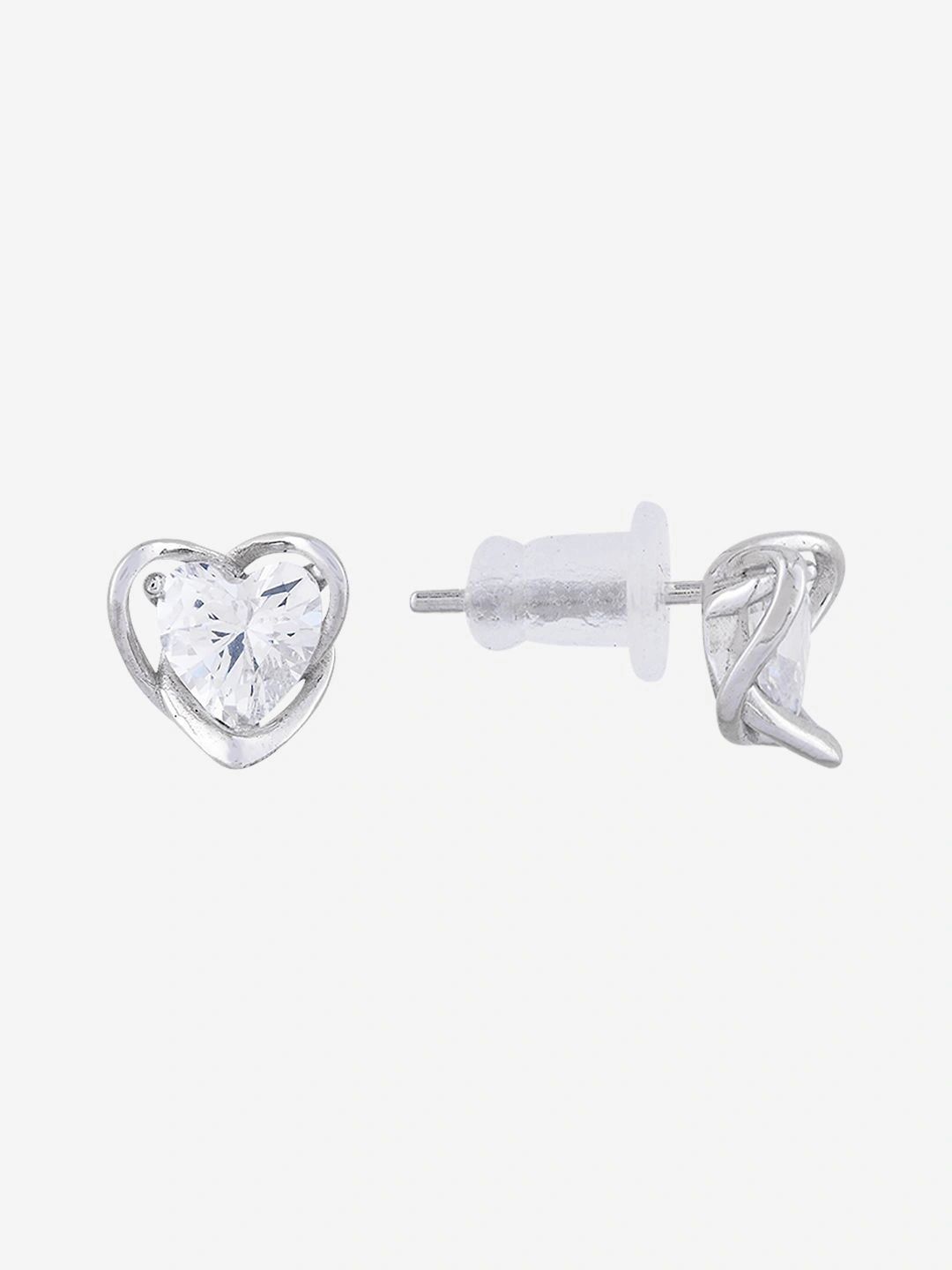 Kushal's Fashion Jewellery Heart Shaped Studs Earrings-picture-18