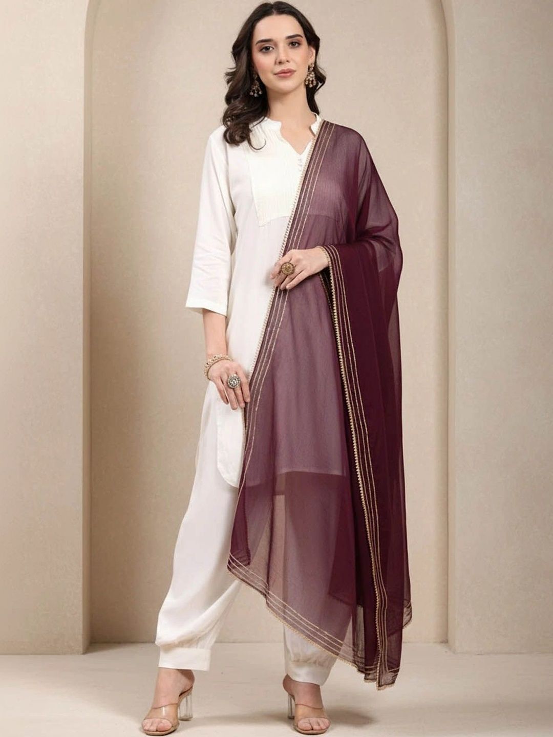 KALINI Dupatta with Sequinned-picture-52
