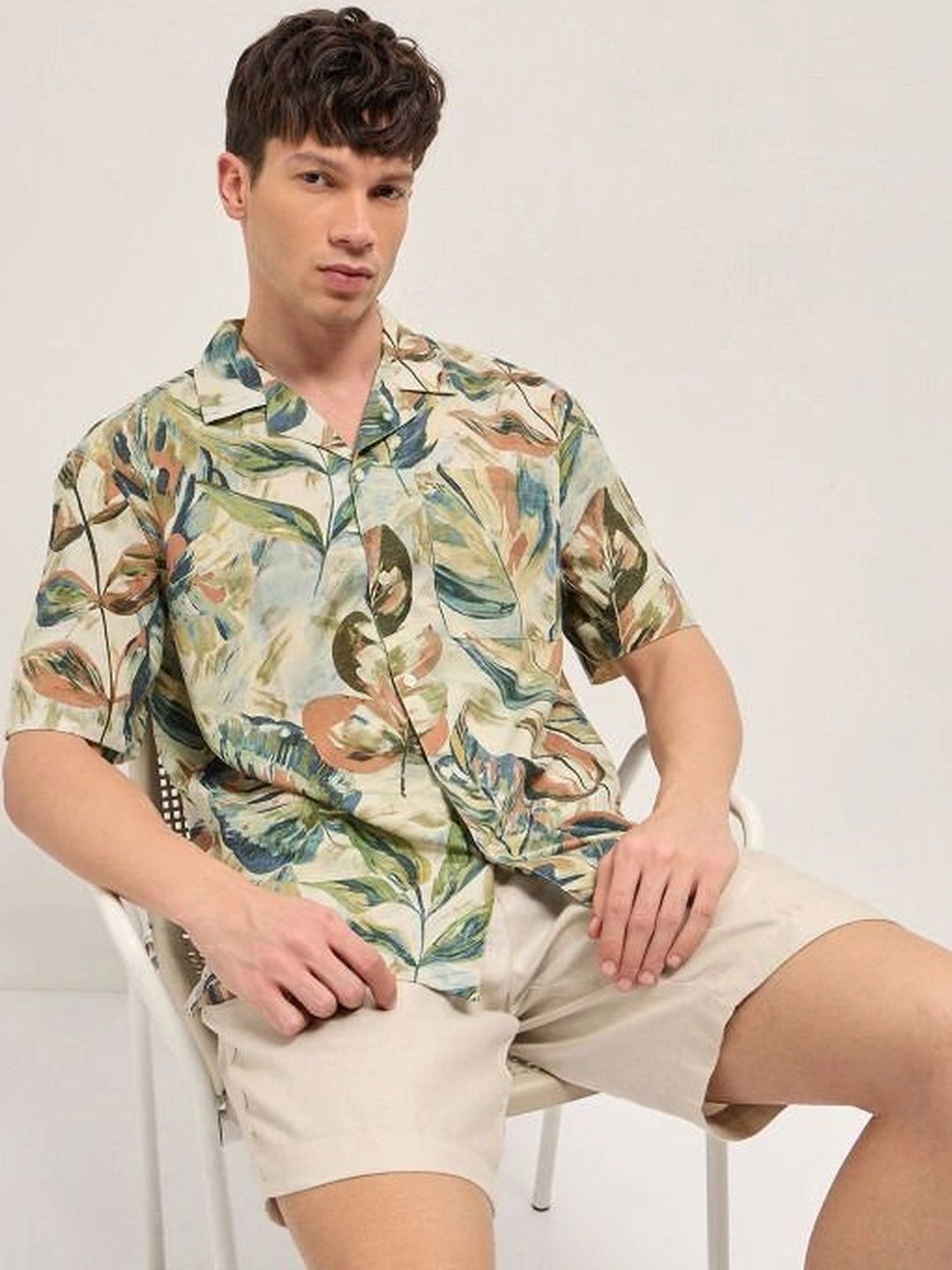 ASRA Men Comfort Floral Printed Casual Shirt-picture-36