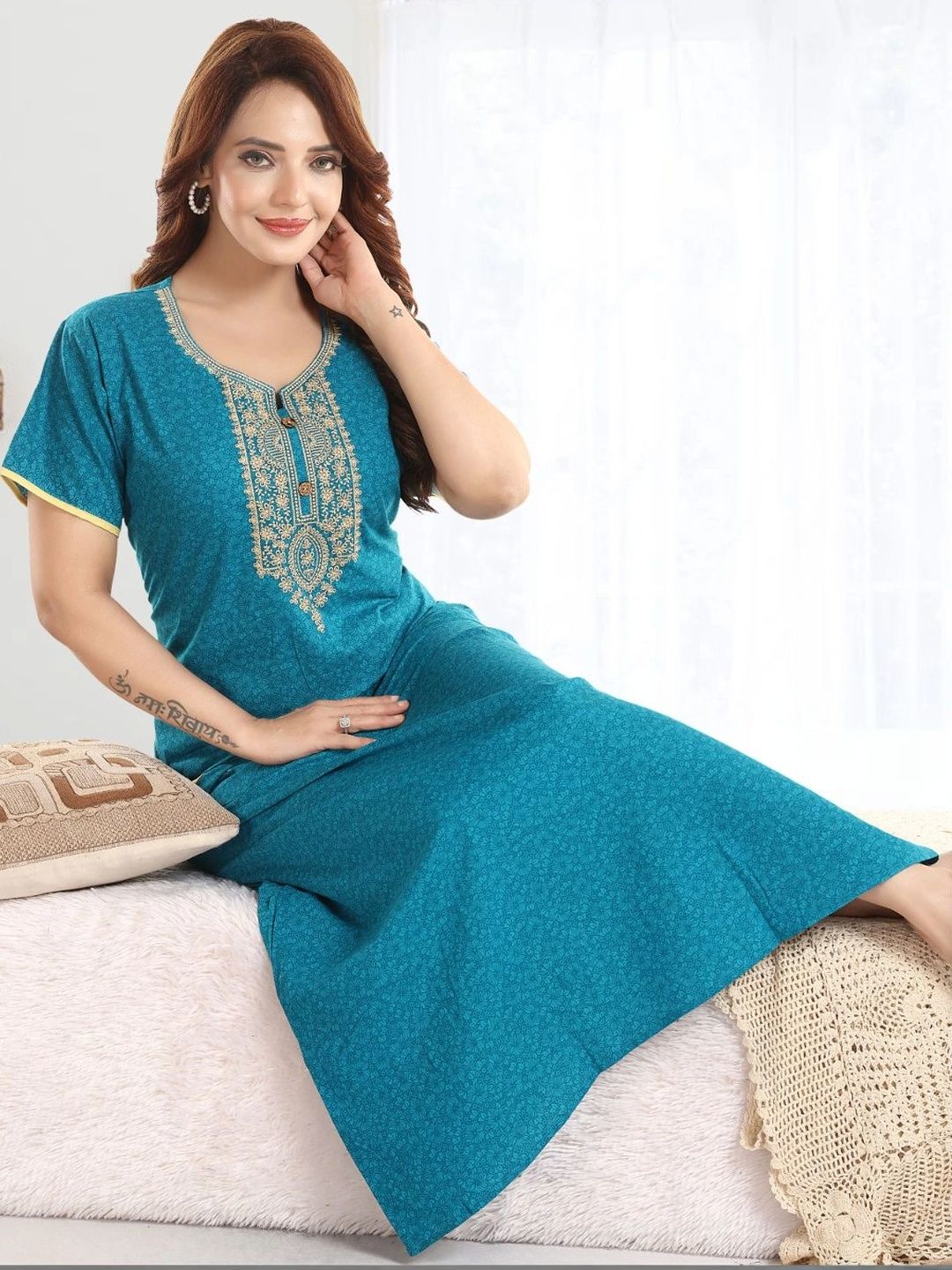 TRUNDZ Printed Maxi Nightdress-picture-48