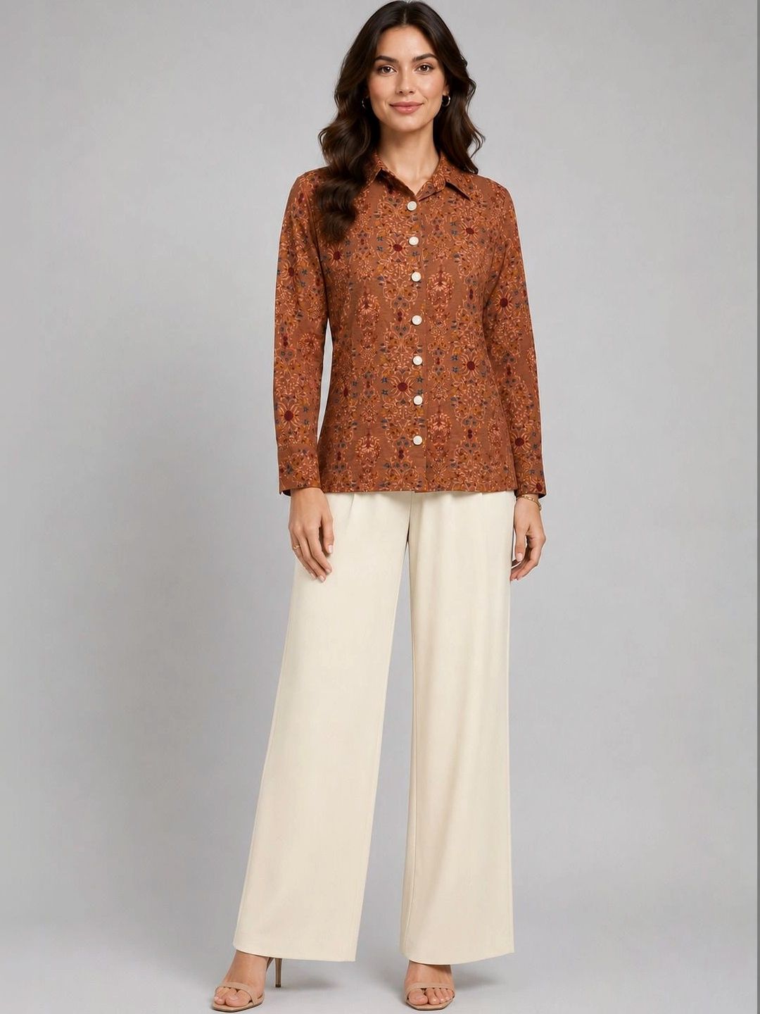 Tamiska By Narendra Kumar Floral Print Shirt Style Top-picture-10