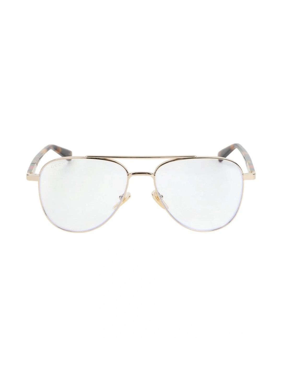 Gucci Unisex Clear Lens & Gold-Toned Aviator Sunglasses with-image-38