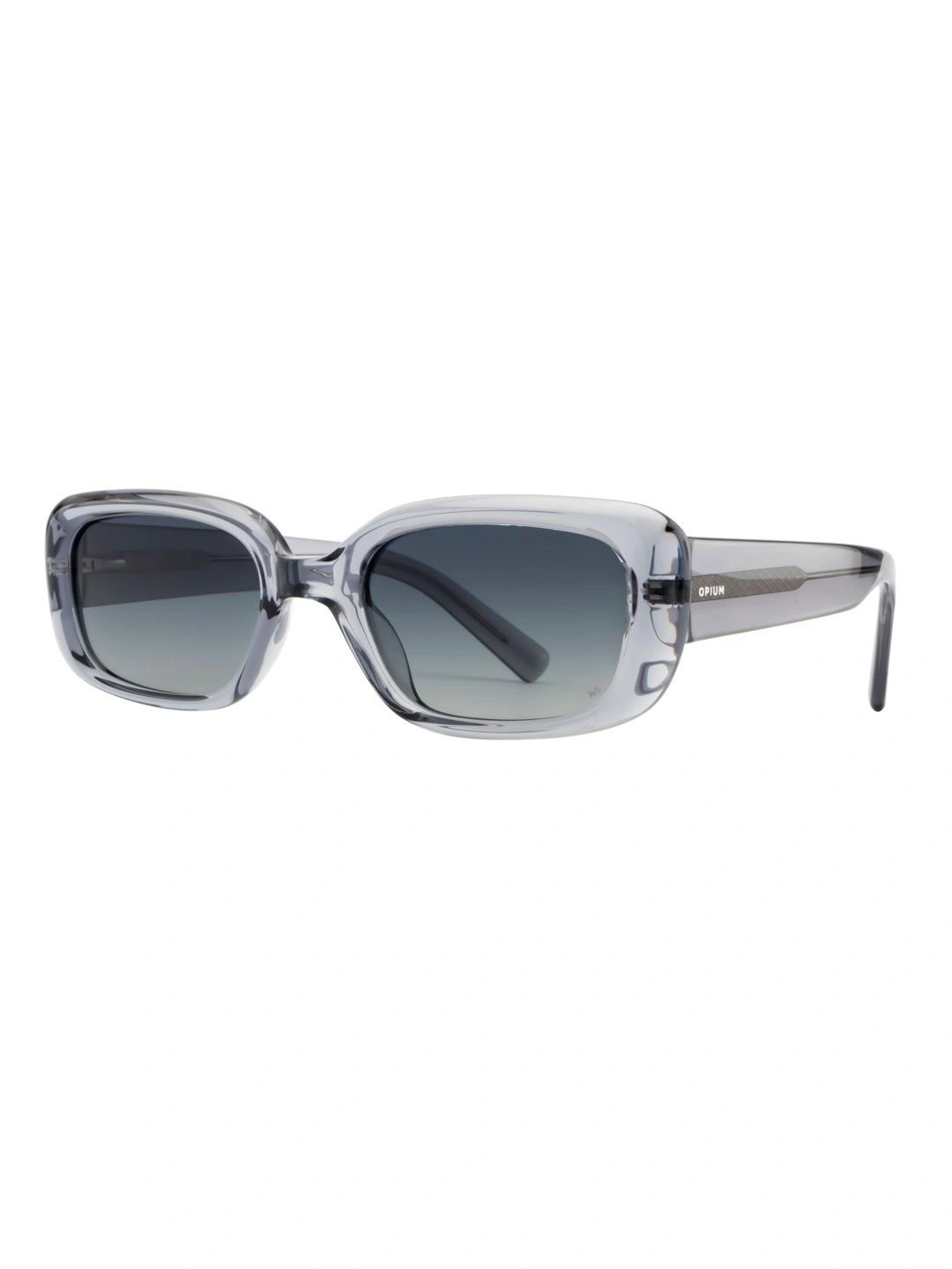 OPIUM Unisex Grey Lens & Steel-Toned Rectangle Sunglasses with-image-27