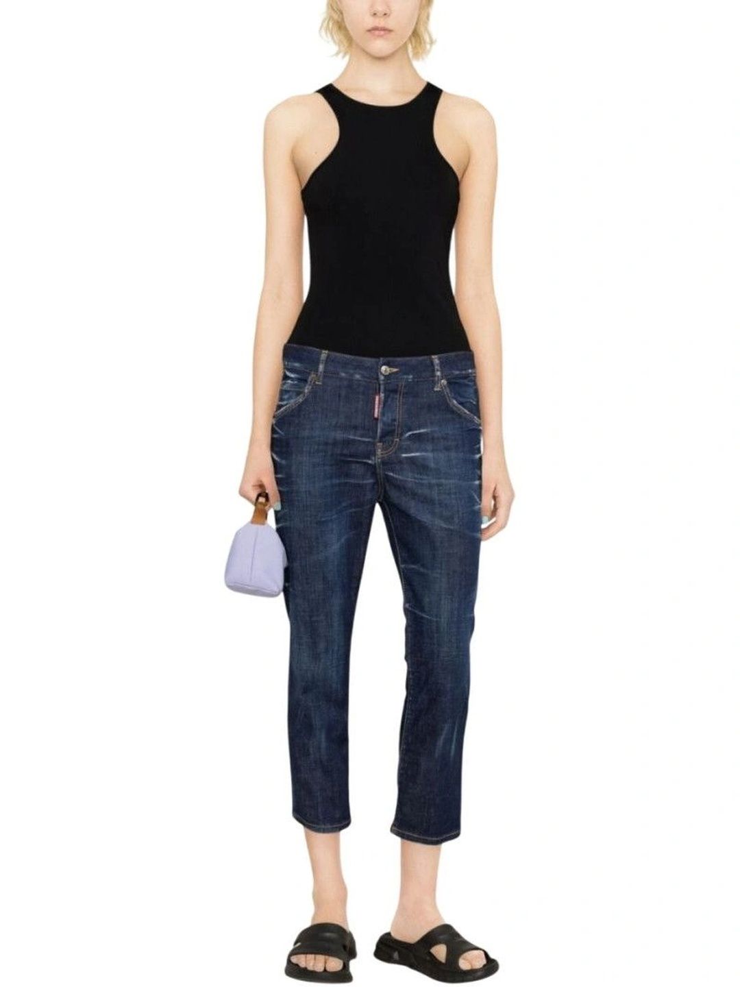 Dsquared2 Women Slim Fit Low-Rise Low Distress Jeans-picture-50