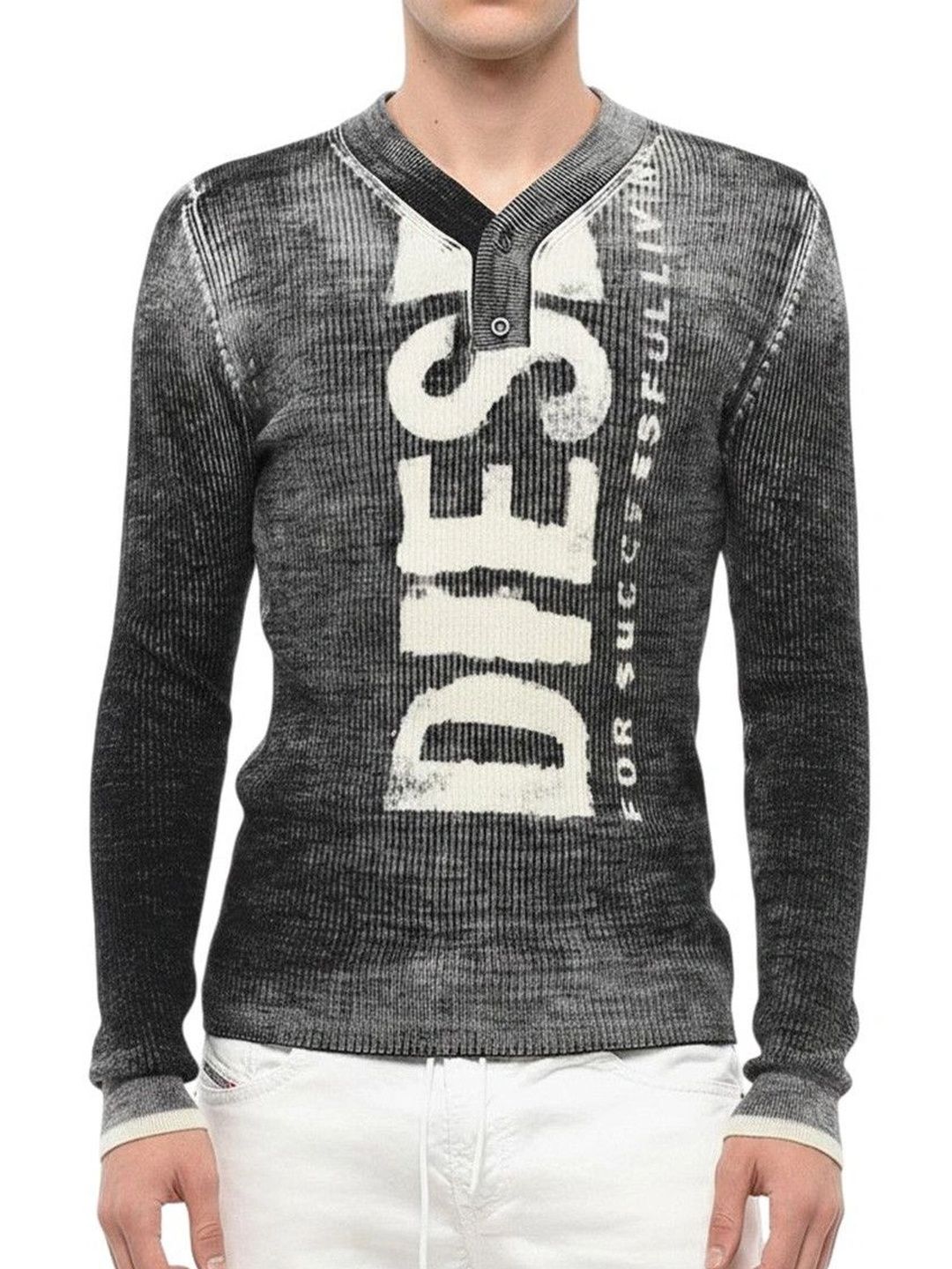 DIESEL Men Typography Ribbed Woollen Pullover-picture-37