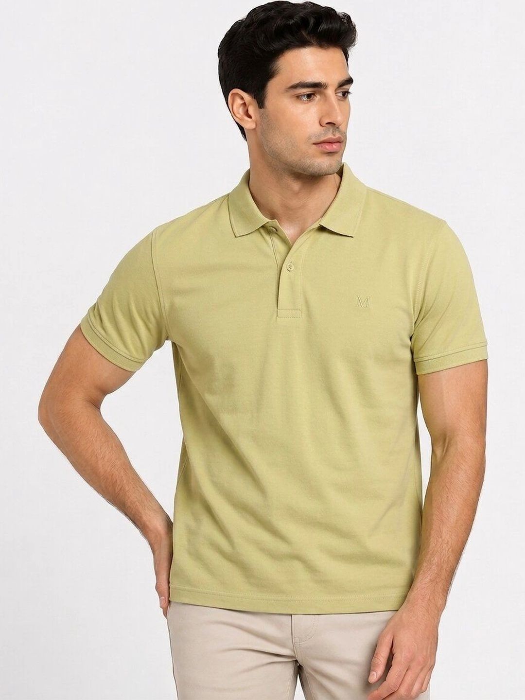 MAXZONE Men Polo Collar Pure Cotton T-shirt-picture-51