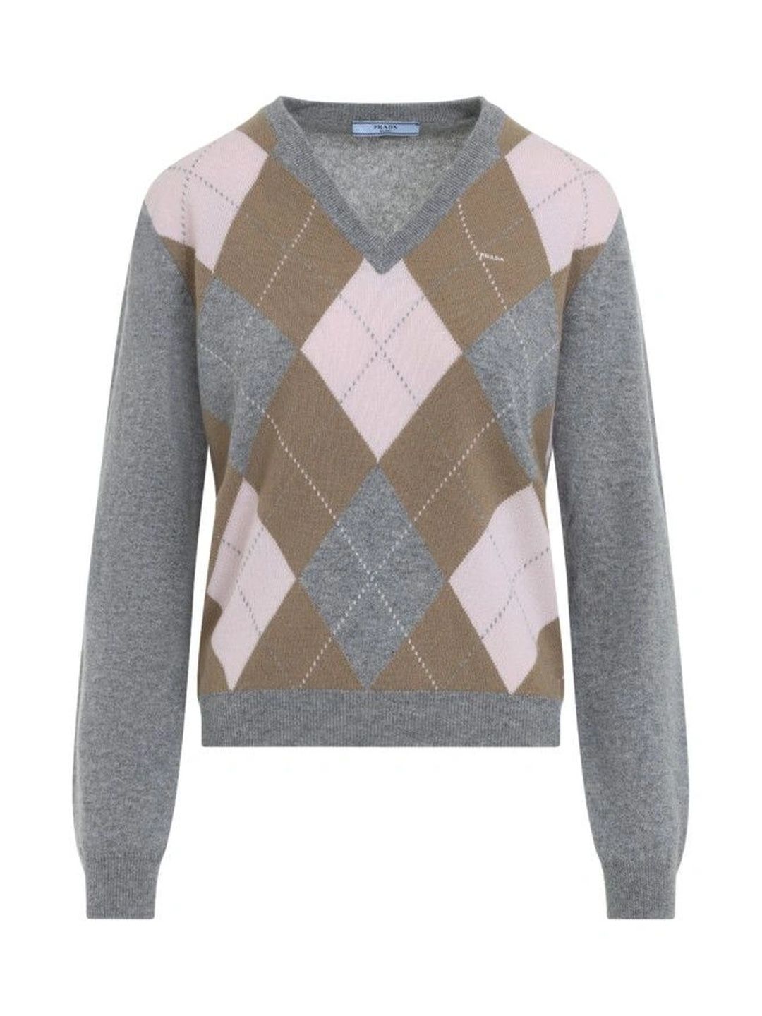 Prada Women Argyle Checked Woollen Pullover-picture-10